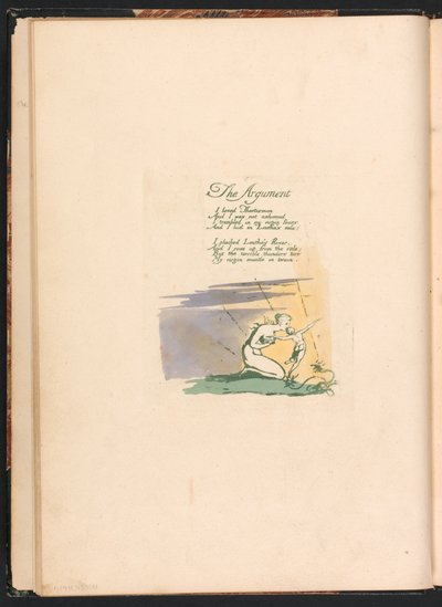 アルビオンの娘たちのビジョン、プレート 2、タイトル ページ 作： William Blake