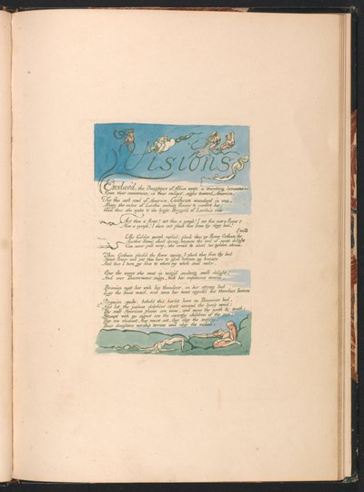Visões das Filhas de Albion, Placa 4, "Visões | Escravizaram as Filhas. . . . " 作： William Blake