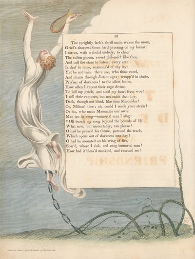ヤングの夜の考え、16ページ、しばしば人生の境界を越えて私の歌を破裂させる 作： William Blake