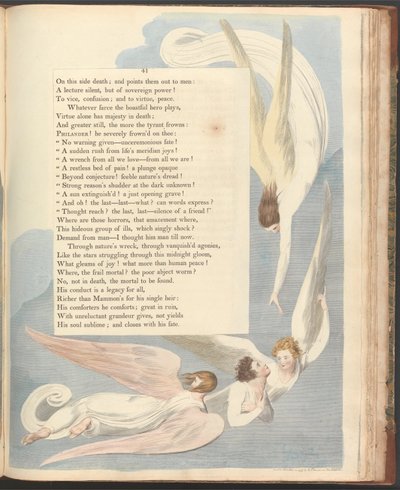 Young&39;s Night Thoughts、Page 41、One radiant Mark、the Deathbed of the Just 作： William Blake