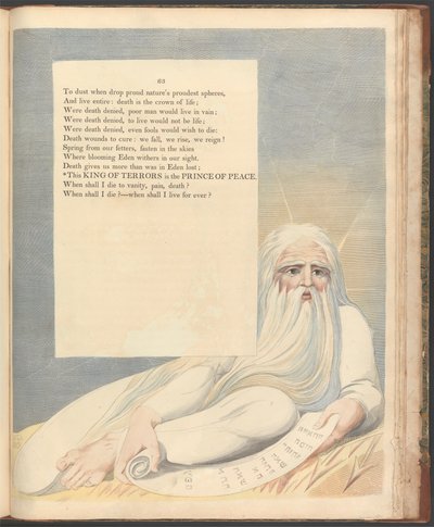 Youngin yön ajatuksia, sivu 63, "Tämä kauhujen kuningas on rauhan ruhtinas" 作： William Blake