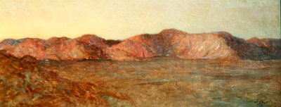 エル・カブの砂漠、アフターグロウ 作： William Blake Richmond
