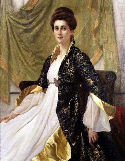アーネスト・ムーン夫人（旧姓：エマ・ド・ヴィリアーズ・ラム）の肖像、1888年頃 作： William Blake Richmond
