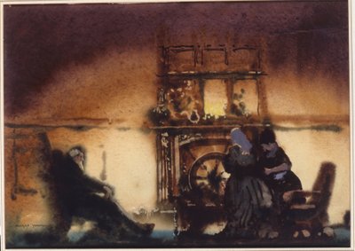 眠っている（紙にw - c） 作： William Blamire Young