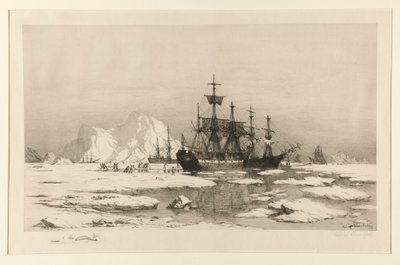 北極のアザラシ、絵の後: 流氷の間、1875 年 作： William Bradford