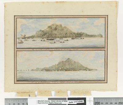 Opp.p.276に掲載されています。1791年8月、ミンダナオ島の端にあるハンモック島の北東側。1791年8月」と「Pulo SanguyのNE.サイド。S. 4 degrees Et S. 60 degrees W. Augt 1791