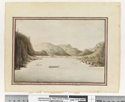 p.39をご覧ください。リオ・ジャネイロの入り口の東側にある要塞化された湾の眺め」1802年頃（水彩画）。 作： William Bradley