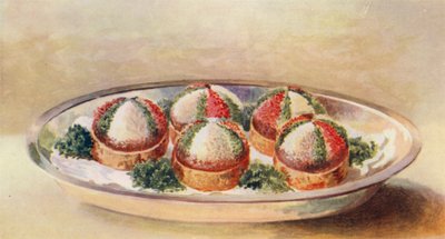 冷製サーモンのエグレット（カラーリトグラフ） 作： William Bradshaw Handforth