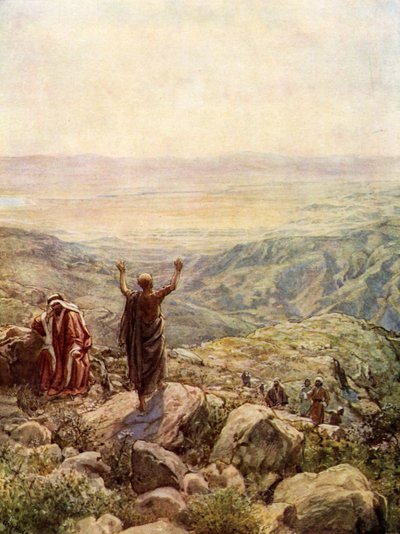 イスラエルの陣営を祝福するバラム。 -聖書 作： William Brassey Hole