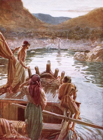 イエスはガリラヤの海でピーターや他の人たちに姿を見せた 作： William Brassey Hole
