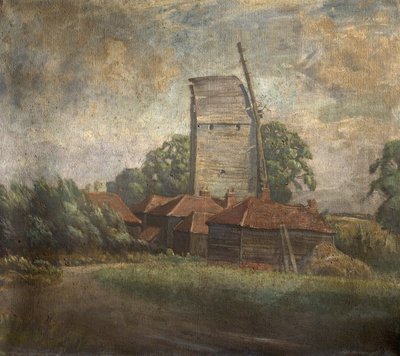 Toot Mill、Toot Hill、Essex（ヘシアンに油彩） 作： William Brown MacDougall