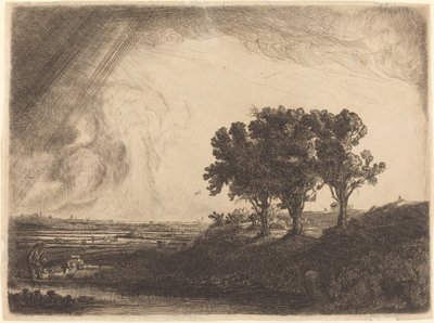 三本の木 作： William Byron after Rembrandt van Rijn