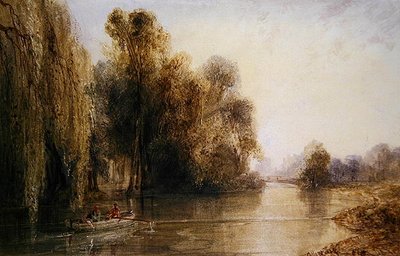 フランスの川で漕ぐフィギュア 作： William Callow