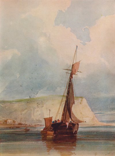 岬の漁船、c1841 作： William Callow
