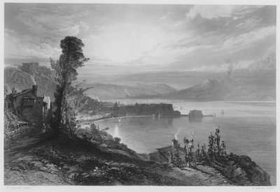 早朝のナポリ湾、ロイヤル・コレクションの絵から（エングレーヴィング 作： William Callow