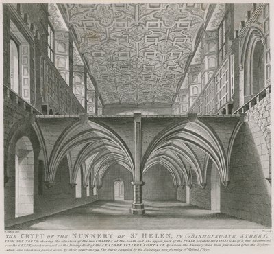 ロンドンのビショップスゲートストリートにあるセントヘレンの尼僧の地下室 作： William Capon