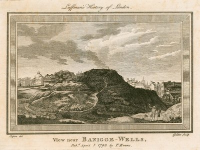 バトルブリッジ、イズリントン、ロンドンの近くのバニッジウェルズのビュー 作： William Capon