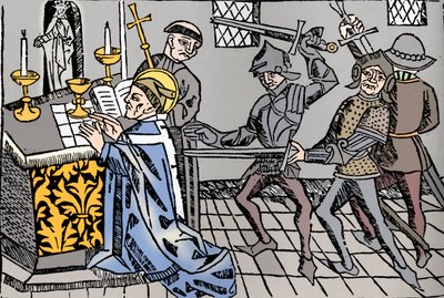 カンタベリーの聖トーマスの殉教、c1484 作： William Caxton