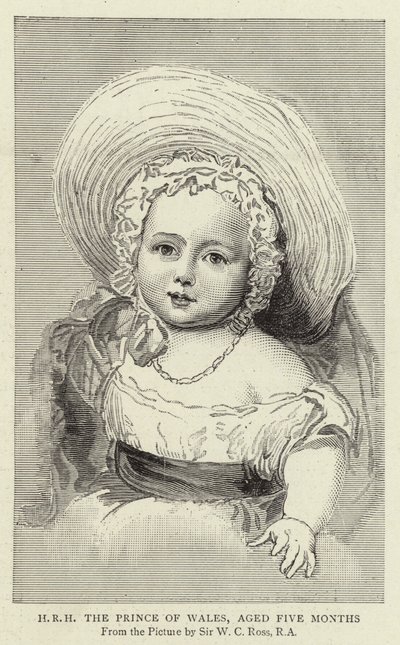 H R H The Prince of Wales, the Five Months (e.g. engraving) 作： William Charles (after) Ross