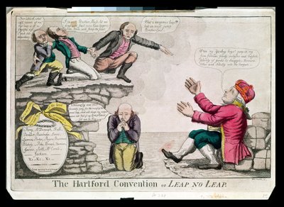 ハートフォード条約、または「飛躍の飛躍」、1815年2月 作： William Charles