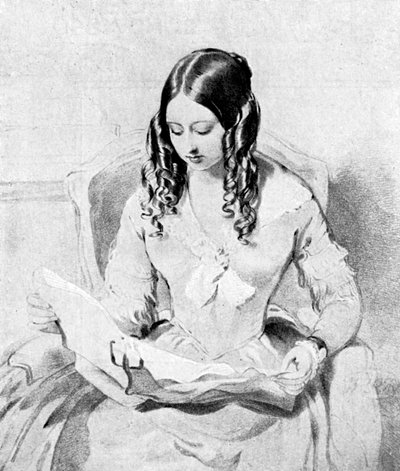 ビクトリア女王が派遣を読んだ、c1840s。 作： William Charles Ross