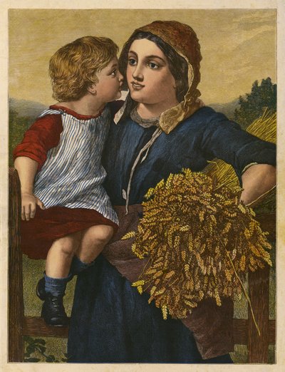 The Gleaner (カラー彫刻) 作： William Charles Thomas (after) Dobson