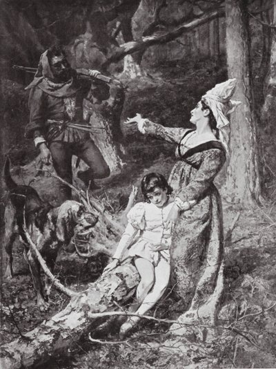 アンジュー家のマーガレットとヘクサムの強盗との出会い 作： William Christian Symons