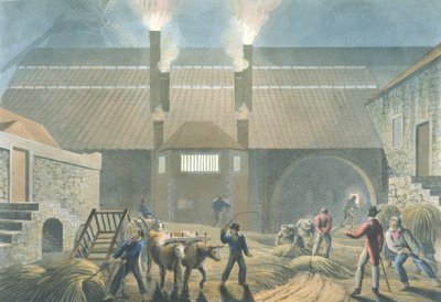 沸騰家の外観、「アンティグア島の10の景色」、1823年 作： William Clark
