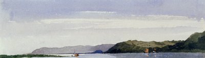 上から見たラジマハルの丘」、インド、1843年 作： William Clerihew