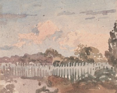 フェンスのある風景 作： William Collins