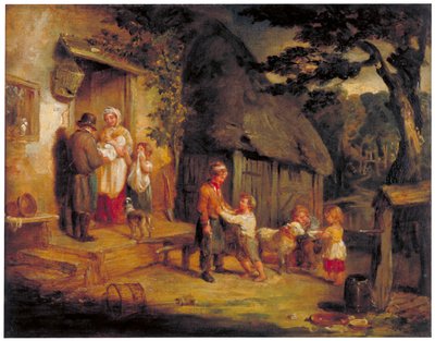 ペットの子羊」、1813年頃 作： William Collins