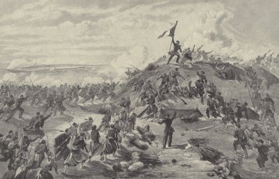 1855年9月8日、フランス人によるセヴァストポリ包囲戦によるマラコフリダウトの捕獲 作： William Crimea Simpson