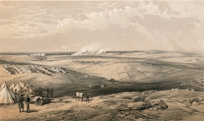 セバストポルの前にラグラン卿の本社の遠景 作： William Crimea Simpson