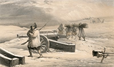 セバストポル前のズーアヴェスの歩哨 作： William Crimea Simpson
