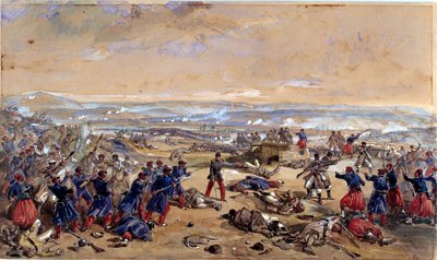 チェルネーヤの戦い、1855年8月16日 作： William Crimea Simpson