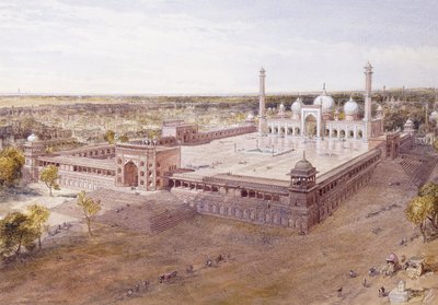 ジャミマスジッド、デリー、1864 作： William Crimea Simpson