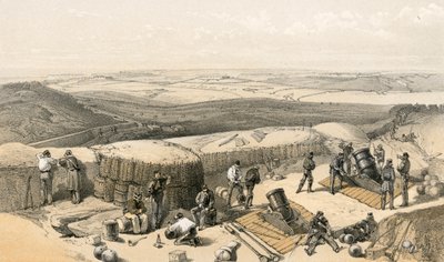 ゴードンの砲台の右側にある迫撃砲砲撃からの、右の攻撃に関するセバストポルの包囲での新作 作： William Crimea Simpson