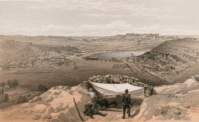 1855年6月23日、セバストポルの町の砲台または内部の要塞 作： William Crimea Simpson