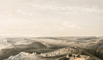 セバストポルに向かっているバラクラの上空からの眺め 作： William Crimea Simpson