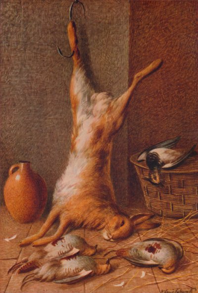 静物ウサギ、c1895 作： William Cruikshank