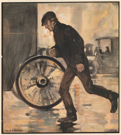 キャブランナー、「疲れたマイル」（カラーリソ） 作： William Dacres Adams