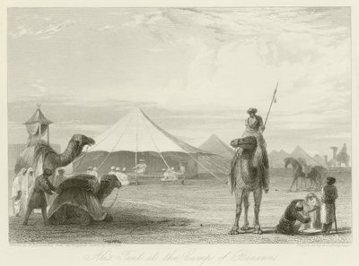 ベノンのキャンプでのアリのテント 作： William Daniell