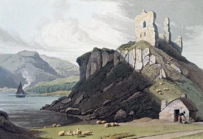 アロス城、マル島、スコットランド、1818年 作： William Daniell