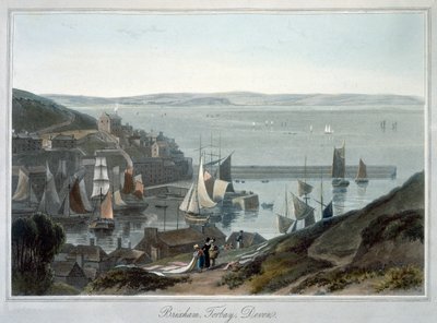 ブリックスハム、トーベイ、デボン」1825年 作： William Daniell