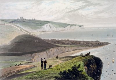 シェイクスピアの崖から見たドーバー、ケント州、1829年 作： William Daniell
