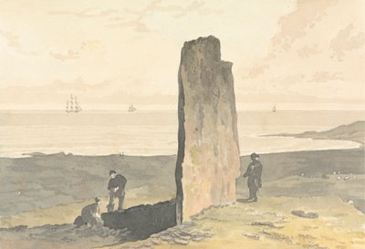 Pedra Druídica em Strather, perto de Barvas, Ilha de Lewis 作： William Daniell