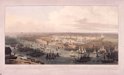 ロンドン・ドック、1803年 作： William Daniell