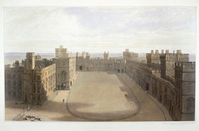 ウィンザーの四角い部屋を見て」1825年～1830年頃 作： William Daniell