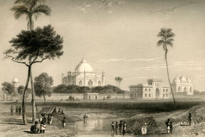 1835年、デリーのスフターユング廟。 作： William Daniell