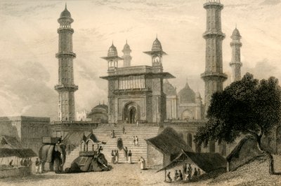 マトゥラのモスク、1835年。 作： William Daniell